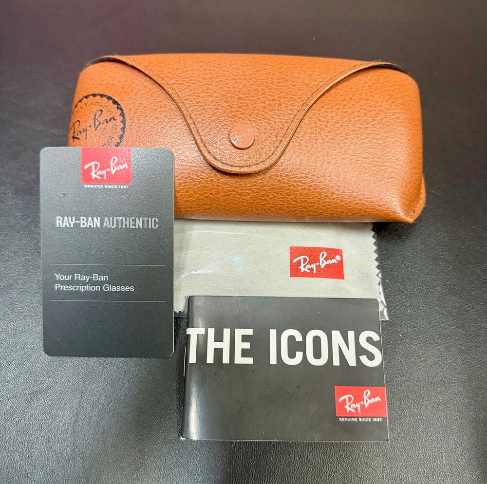 New! Ray Ban Universal Brown Soft Case for Eyeglasses w Authenticity Card, Cloth